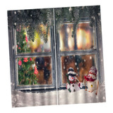 Cortina De Ventana Tema Navideño Para Cocina Dormitorio .