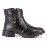 Bota Feminina Couro Macio Casual Lançamento Montaria Confort