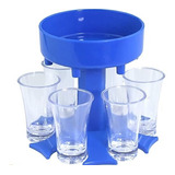 Dispensador De Licor 6 Lugares Shot Tequila Con Vasos