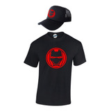 Iron Man Camiseta Gorra Combo