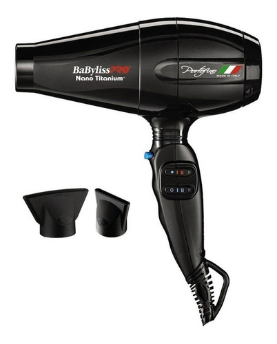 Secador De Pelo Babylisspro Nano Titanium Portofino 6600 Negro 110v - 125v