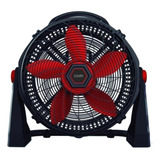 Ventilador De Pared Y De Piso Clever Vep20 Negro Con 5 Palas Color  Rojo, 20  De Diámetro 220 v