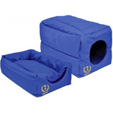 Cama Túnel Azul Tamanho M 50x33x33cm São Pet