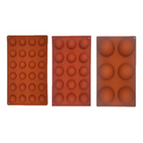 Meia Bola Esfera Silicone Bolo Molde Muffin Chocolate Co 257