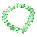 X24 Collar Hawaiano De Flores Carnaval Carioca Color Verde