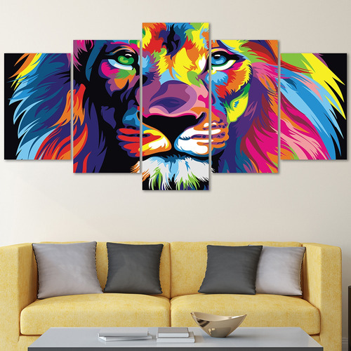 Quadro Decorativo Leao De Juda Cores Jesus Cristo Grande