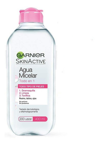 Agua Micelar Garnier Skin Todo En 1 - Limpia Tonifica ×400ml