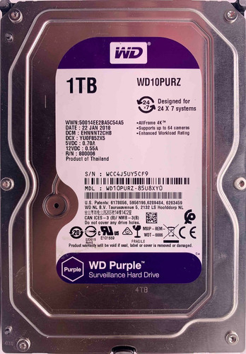 Wd Wd10purz-85u8xy0 1000gb Sata - 05383 Recuperodatos