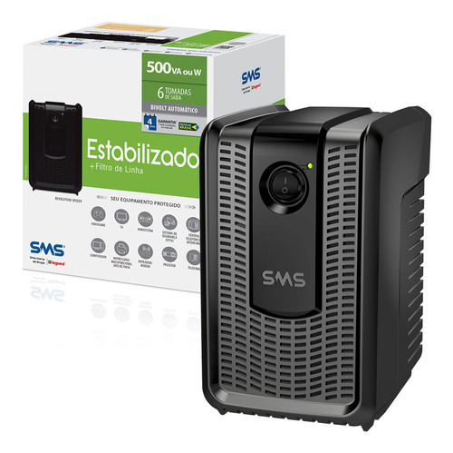 Estabilizador Sms Revolution Speedy 500va Ent/bivolt S/115v