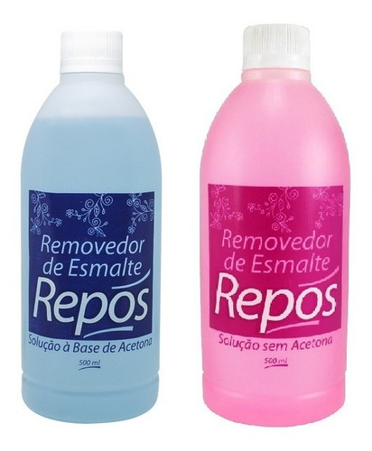 Repos - 2 Removedor  De Esmaltes 500ml 