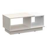 Mesa De Centro Ratona Milenial 90 X 45 X 39 Mosconi Color Venezia - Blanco