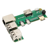 Placa De Expansão 2w A 3b Para Raspberry Pi 3 Usb2.0 Rj45