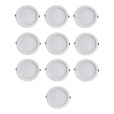 Foco Panel Led 30w Embutido 22cm Redondo Luz Fria 220v X10