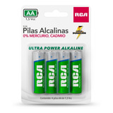 Pilas Alcalina Rca Doble Aa 0% Mercurio 4 Unidades