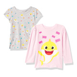 Nickelodeon Baby-girls Baby Shark - Conjunto De Camiseta De.