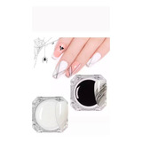 Kit Spider Gel Decoração Unhas Teia De Aranha Branco E Preto