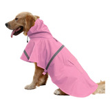 Piloto Impermeable Con Capucha Para Perro Talle Xl Rosado