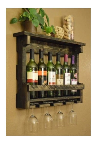 Cantinera Mini Bar Pared Madera Rustico Cantina