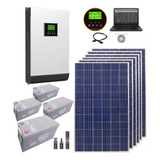 Kit Solar Hibrido 13440wh X Dia 4kw / 8kw 220v Casa Campo H4