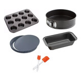 Set Repostero Moldes Muffins Tortera Desmontable Budinera