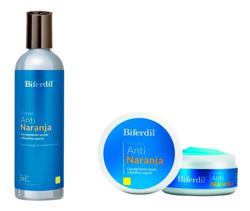 Biferdil Kit Shampoo 295 + Mascara 150 Anti Naranja 