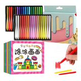 36 Magia Lápices+10 Libro Colores Kit Arte Dibujo Caja Niños