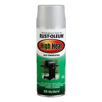 Pintura Esmalte Rust-Oleum Alta Temperatura Plata Mate 430ml | MercadoLibre