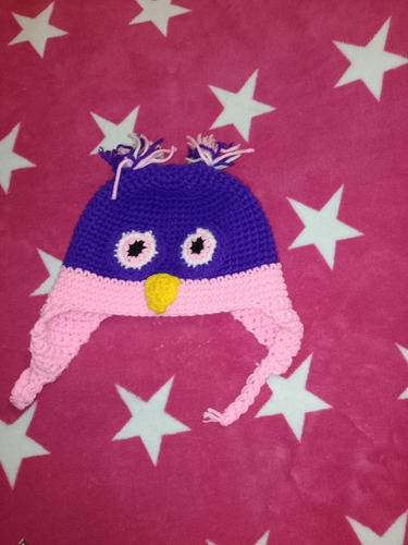 Gorro Pájaro Infantil De Lana.