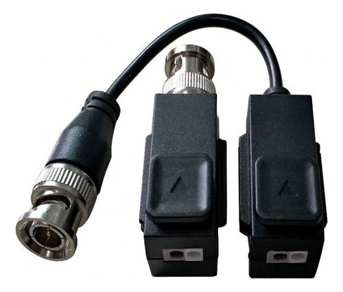 Balun Par Hikvision Camaras Hasta 5mp Tvi Cvi Ahd Cvbs Cctv Color Negro