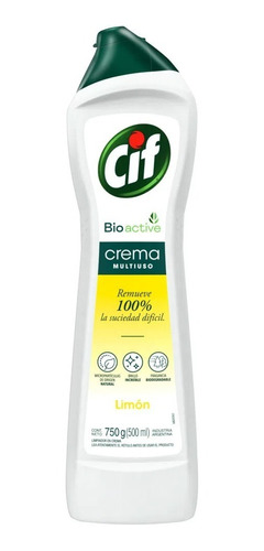 Cif Crema Bioactive Limon Por 750grs