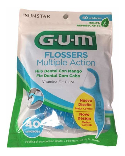 Gum Flossers Multiple Action Nuevo Diseño 40 Unidades