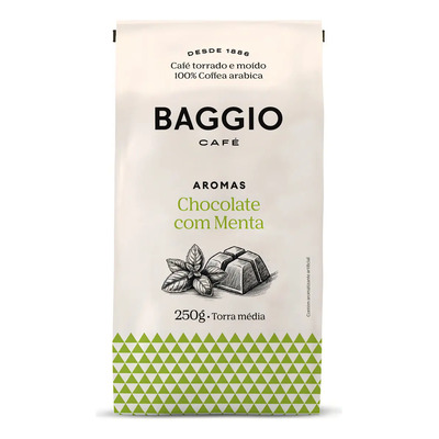 Café Torrado e Moído Chocolate com Menta Baggio Pacote 250g | MercadoLivre