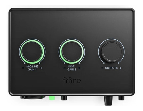 Fifine Mixer De Som 2 Canais - Placa De Audio Usb