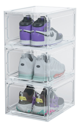 Caja Organizadora De Zapatos Set X3 Grueso Y Fuerte 34*27*19