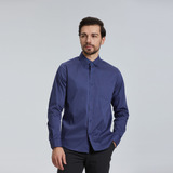 Camisa Hombre Full Print Azul Fashion's Park