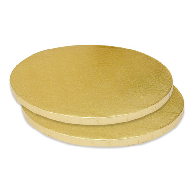 Set 2 Bases Pasteleras Redondas Oro 41 Cm \u002F Grosor De 1 Cm Color Dorado | MercadoLibre