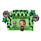 Kit Decoracion Fiesta Globos Tanjiro Kamado Demon Slayer 79p