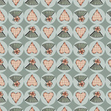 Tricoline Digital Leques E Corações, 100%algod, 50cm X 1,50m