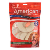 American Beefhide 3-4  Donuts Dog Chew Treats - Natural Flav