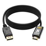 Cable Displayport A Hdmi 4k Adaptador Pc Ultra V2.0 1.8 Mts