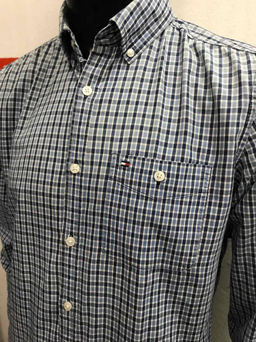 Camisa Tommy Hilfiger Stretch Índigo Talle Small