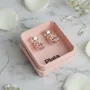 Aritos Abridores Plata 925 Con Cristal Rosa 4mm De Diámetro  | Envío gratis