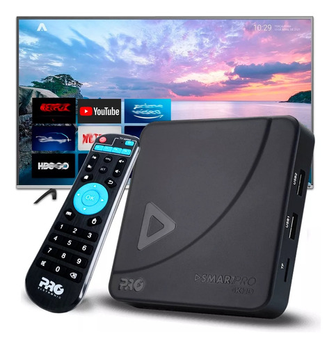 Tv Box Wifi 4k P/ Transformar Tv Em Smart  Proeletronic 2g