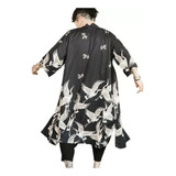 Kimono Japonés Para Hombres Yukata Outwear Albornoz Vi