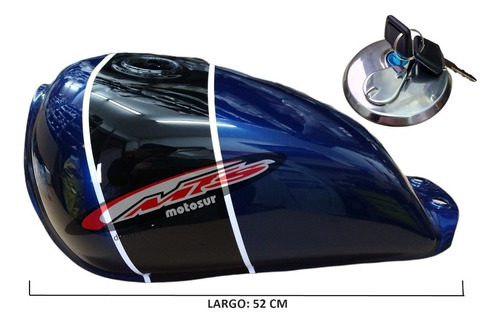 Tanque Nafta Gota Azul Cafe Racer Scrambler Tracker Moto Sur
