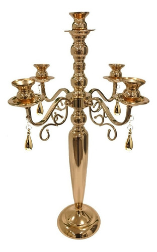 Candelabro Para Velas Color Oro 60 Cm #60501 Sheshu Color Doradogotas