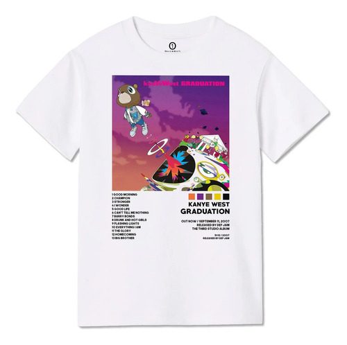 Playera Kanye W, Graduation, Calidad Premium