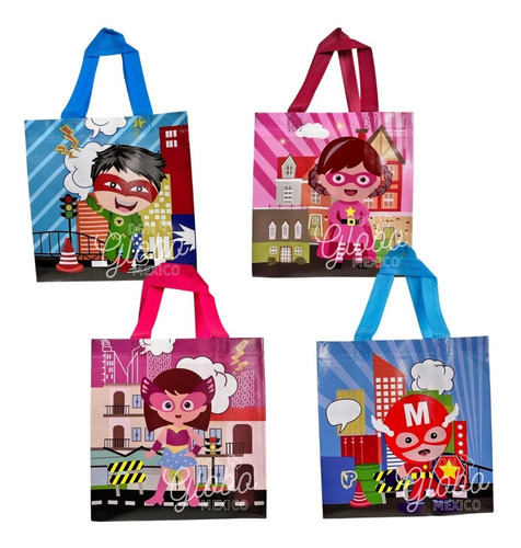 Lote 15 Bolsas Dulceros Super Heroes Fiesta Bolos Infantil