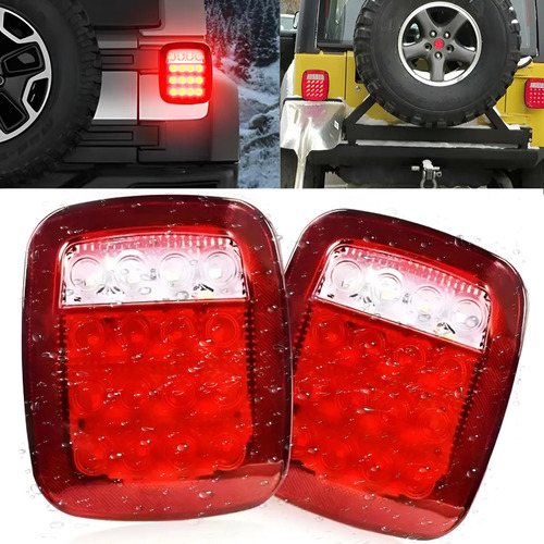 2 Calavera Plafon Para Jeep Luz Trasera Del Camión 32 Led