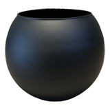 Vaso Vidro Preto Fosco Modelo Aquario - Flor Nao Acompanha